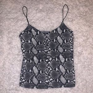 Snakeskin print cami